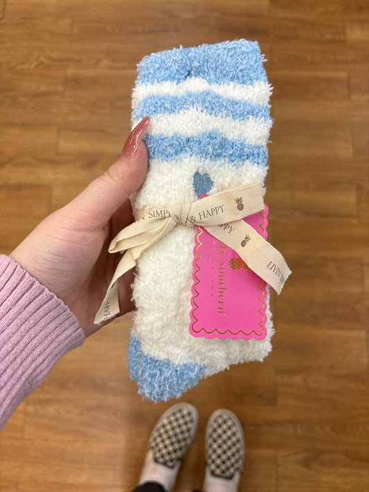 SOFT AND COZY SOCKS / STRIPES/ BLUE
