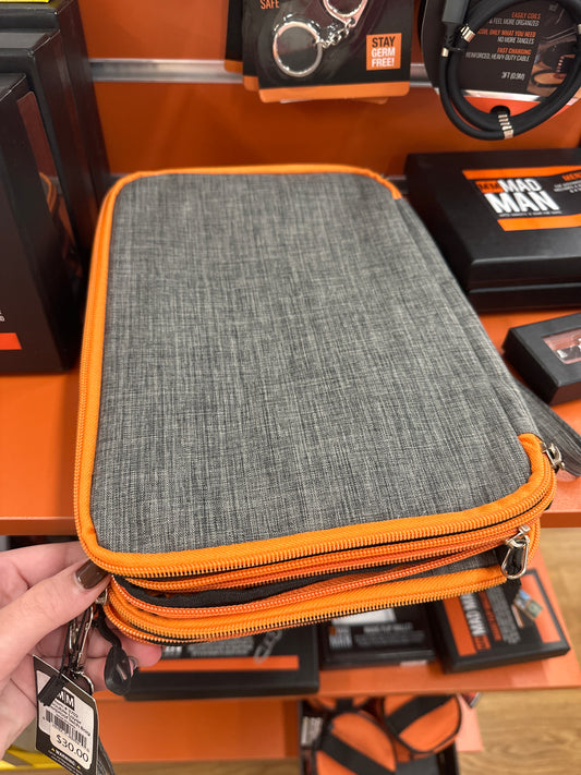 ORANGE DOUBLE LAYER WATERPROOF TECH BAG