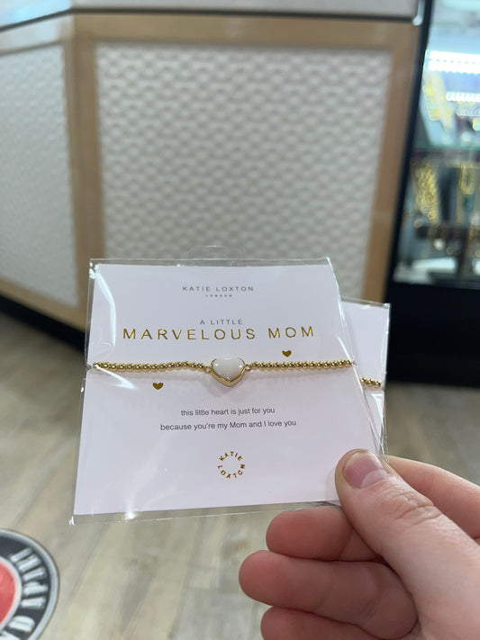 A LITTLE "MARVELOUS MOM" BRACELET - GOLD