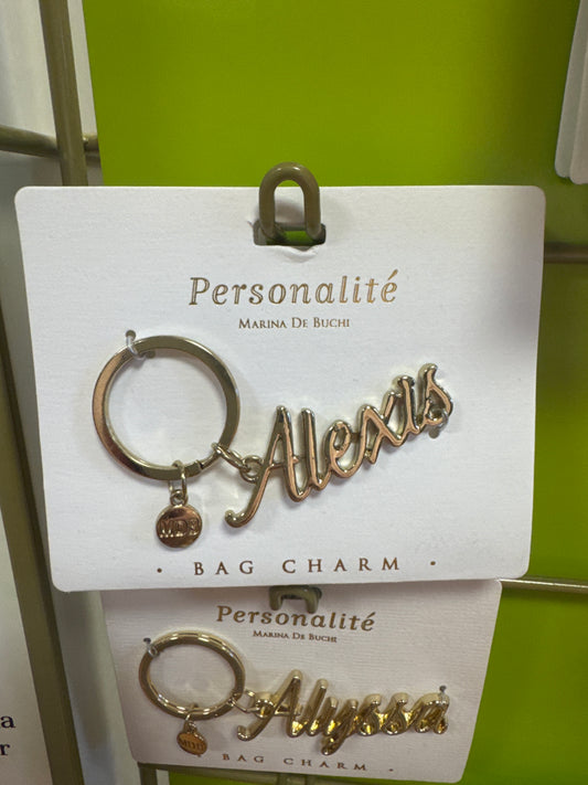 BAG CHARM KEYCHAIN - ALEXIS
