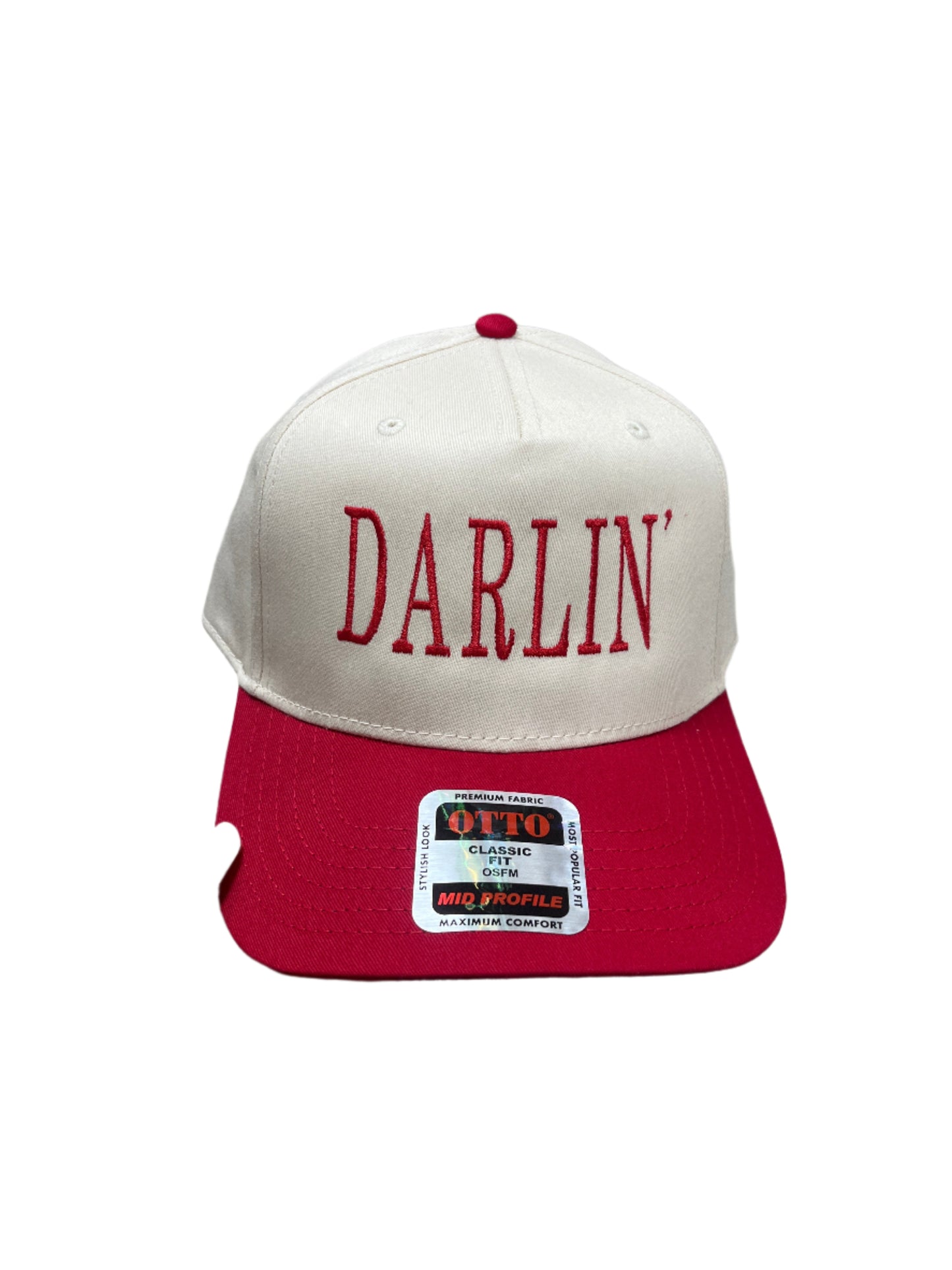IVORY/RED HAT W/DARLIN'