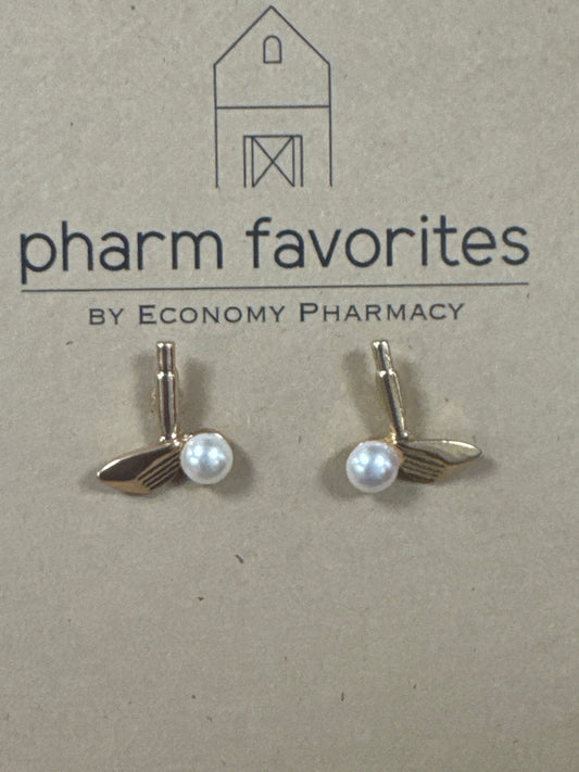 GOLF CLUB W/BALL EARRINGS
