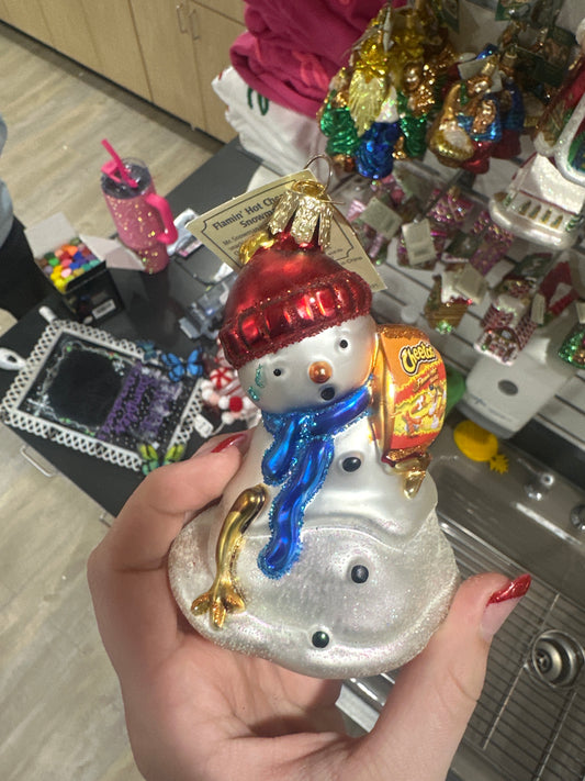 CHRISTMAS ORNAMENT - FLAMIN' HOT CHEETOS SNOWMAN