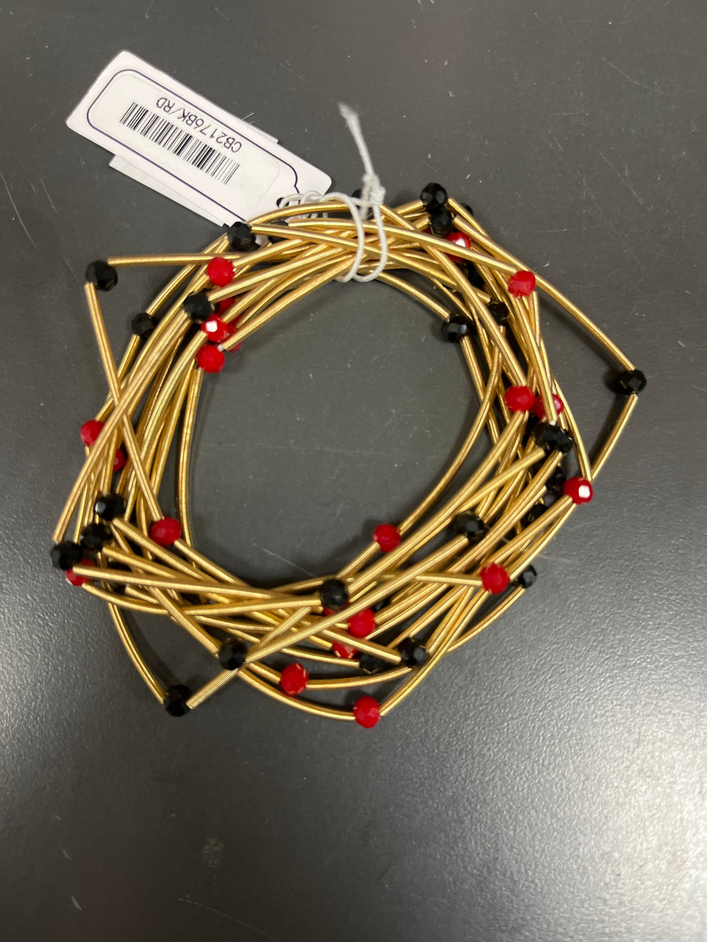 SET OF 12 - GOLD WIRE STRETCH BRACELETS