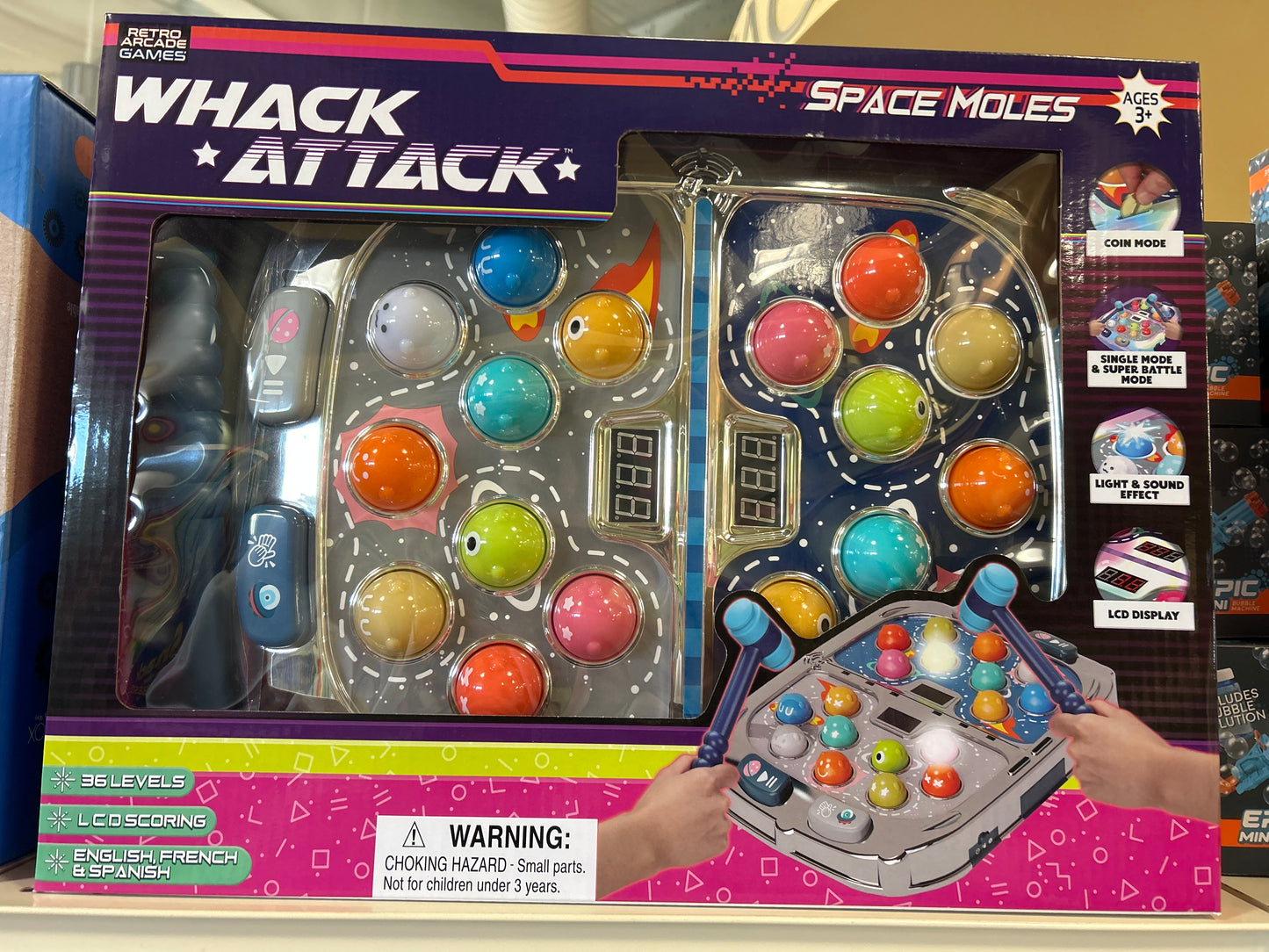 WHACK ATTACK SPACE MOLES GAME