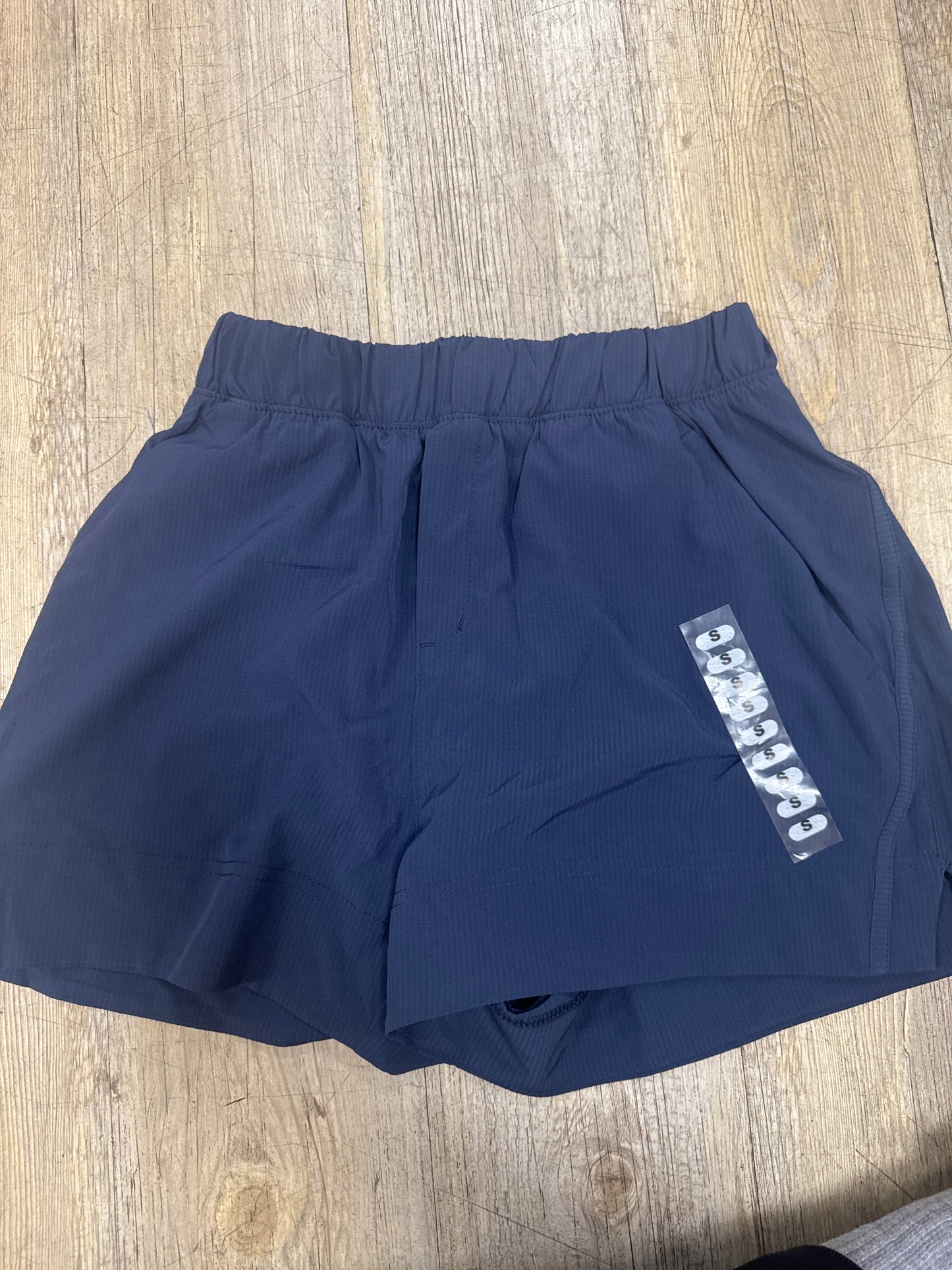 CRINKLE WOVEN SHORTS - NAVY