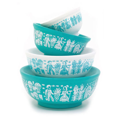 MINI PYREX-INSPIRED MIXING BOWLS STACKABLE DISPLAY SET