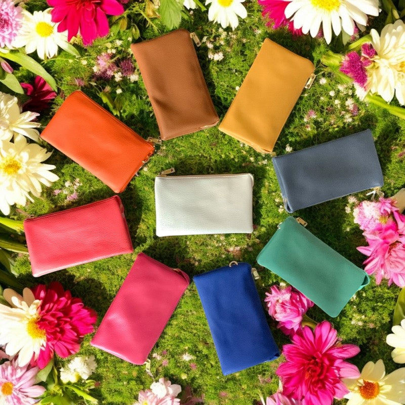 VEGAN LEATHER CLUTCH PURSE - SM