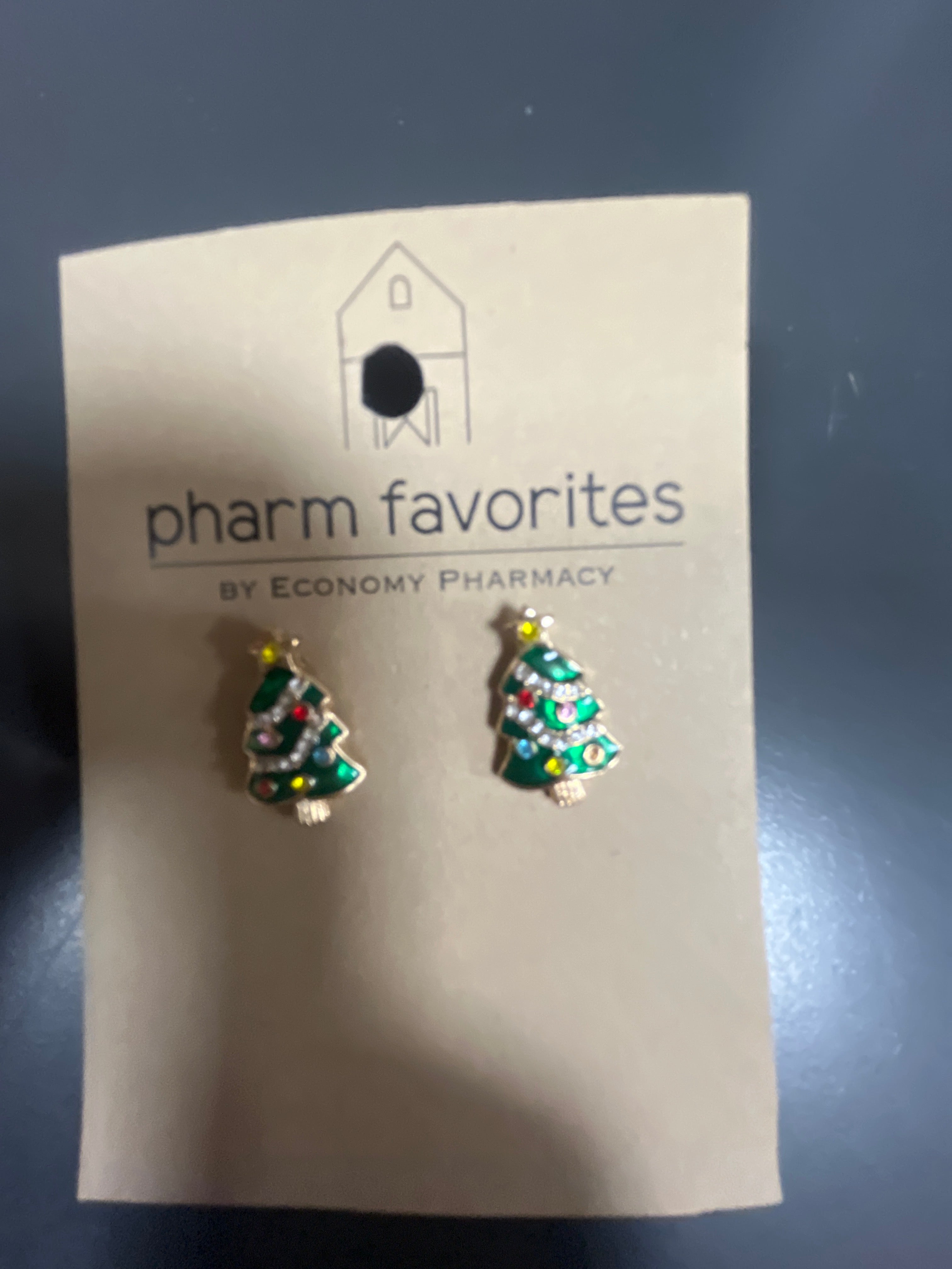 ENAMEL CHRISTMAS TREE STUD