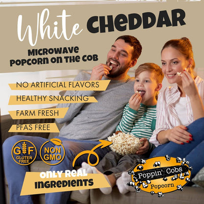 Popcorn on the Cob with White Cheddar Seasoning