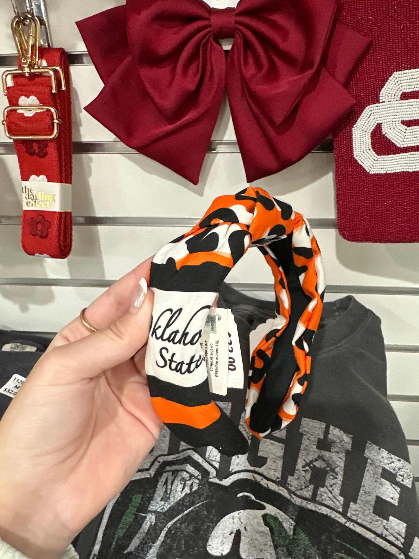 OKLAHOMA STATE LINDSAY ANIMAL PRINT HEADBAND