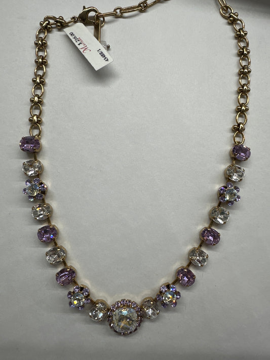 G NECKLACE W/ PURPLE STONES
