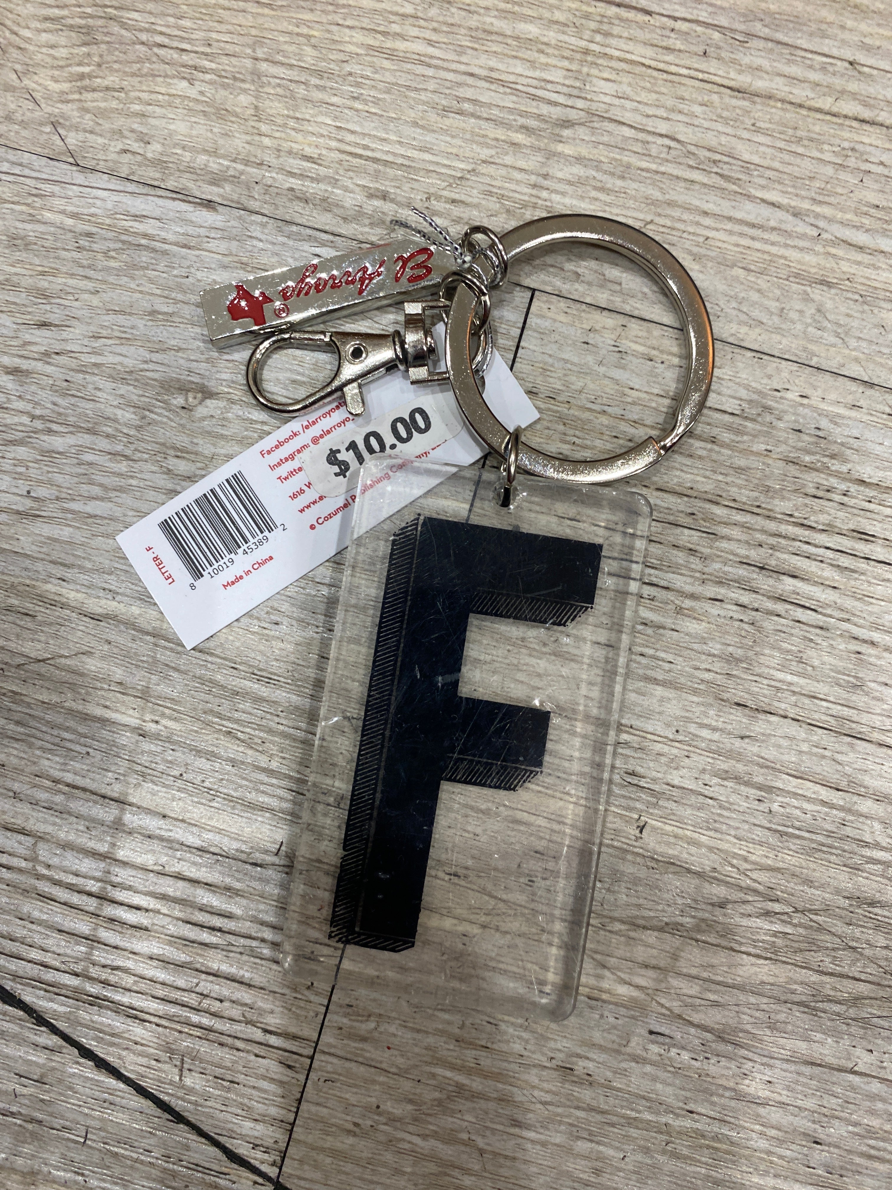 MARQUEE LETTER KEYCHAIN - F