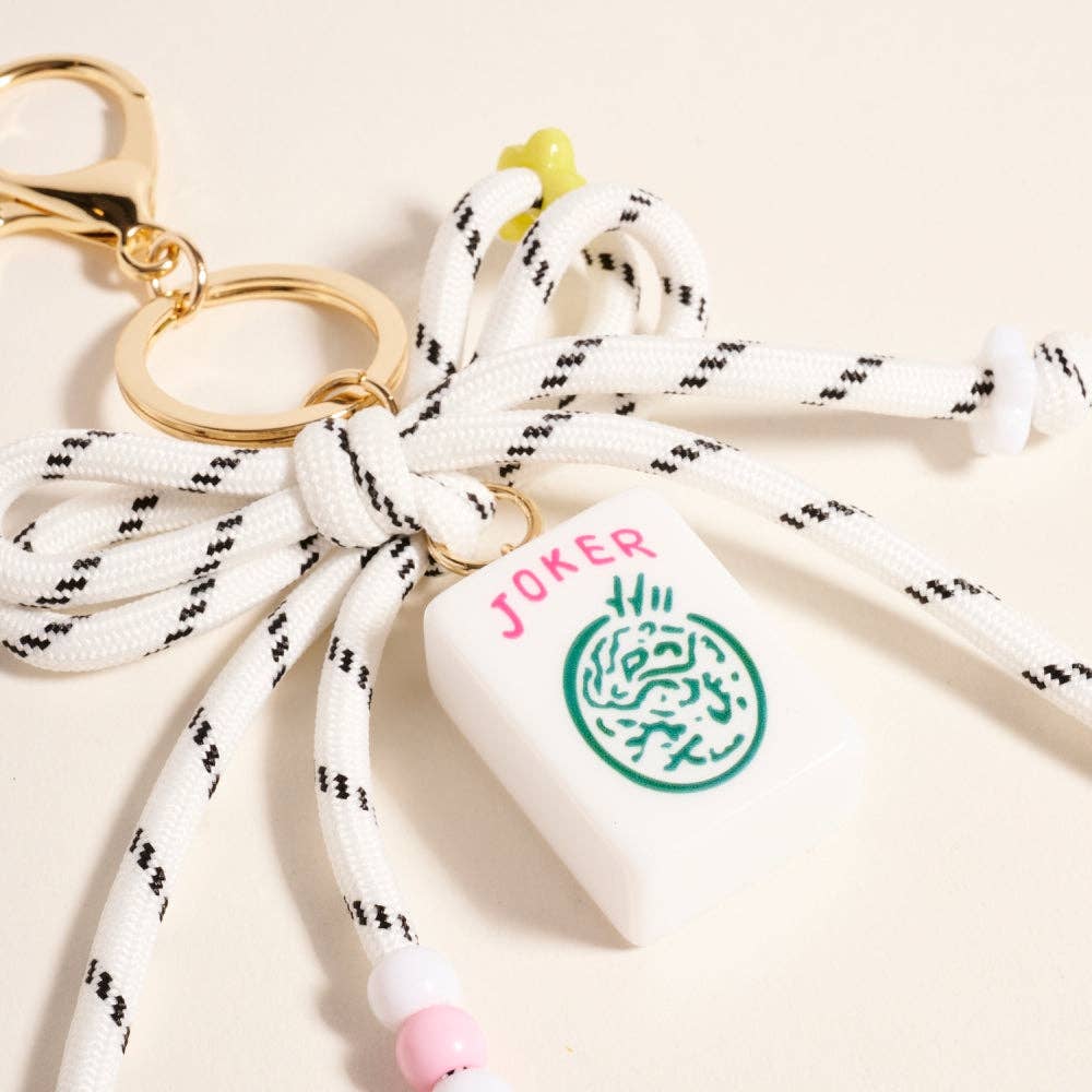 MAHJONG JOKER TILE CARD KEYCHAIN BAG CHARM