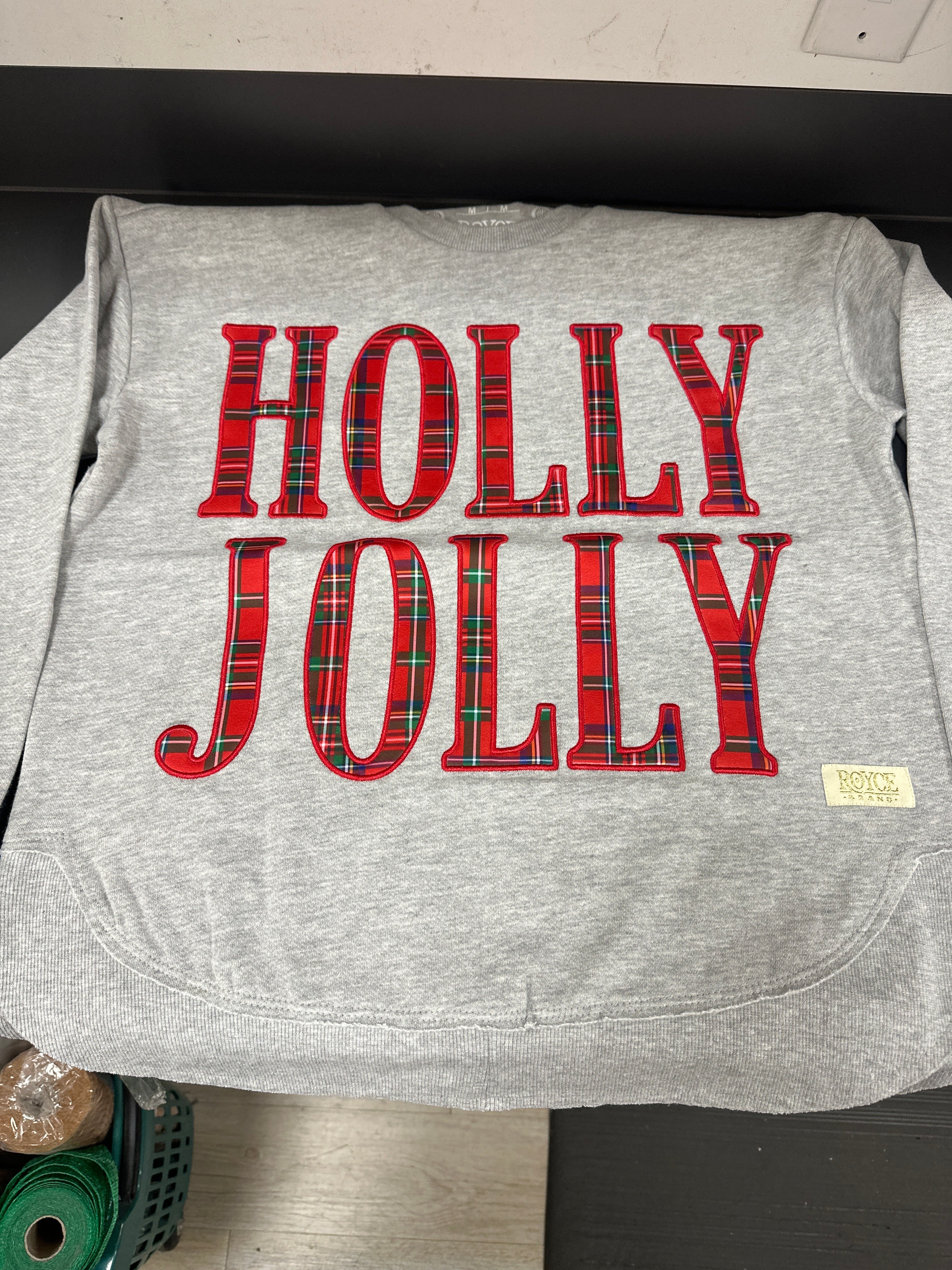 CHRISTMAS "HOLLY JOLLY BLAST" FLEECE - GRAY