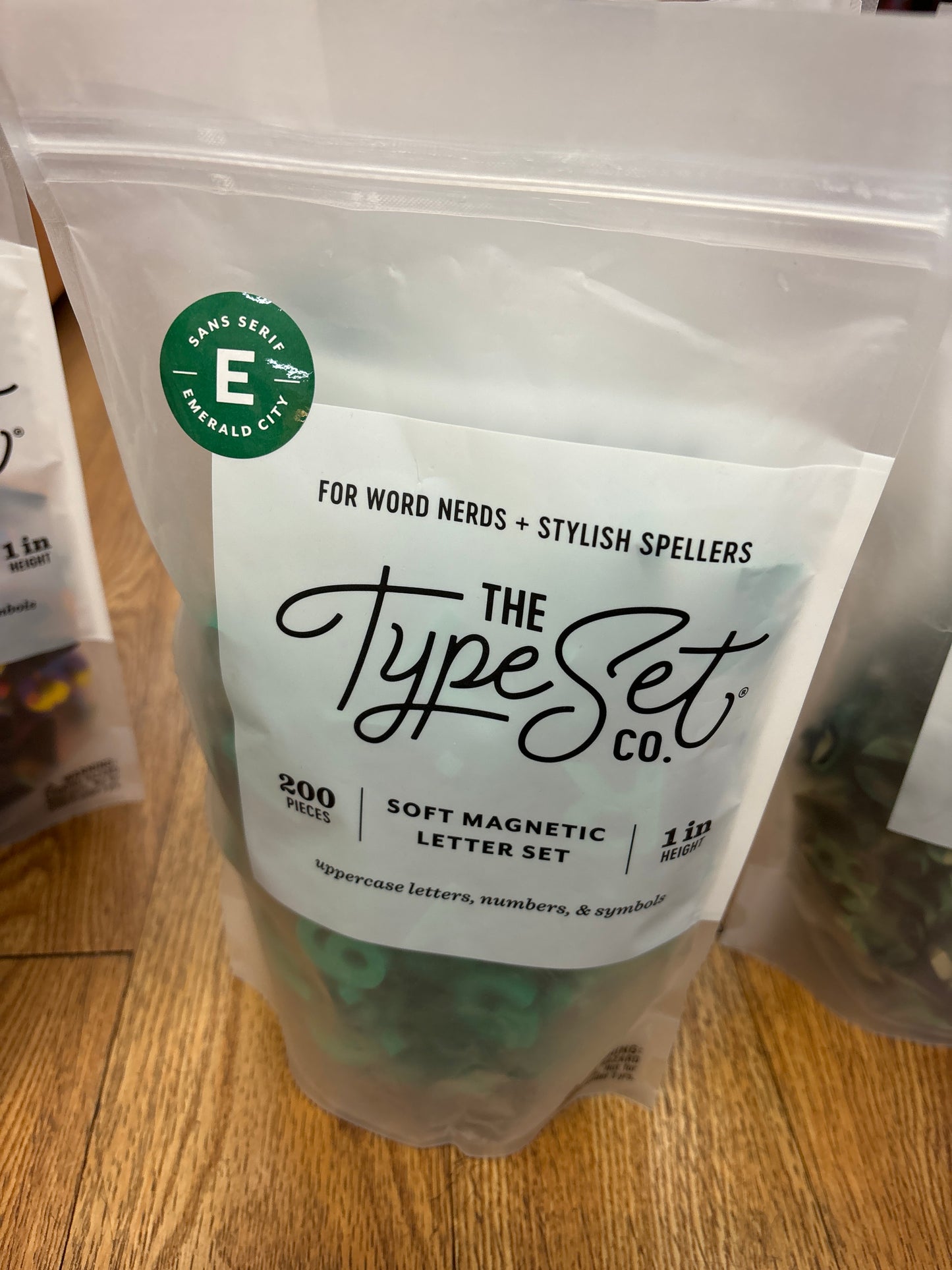 TYPE SET MAGNETIC LETTER SET 1” - EMERALD CITY