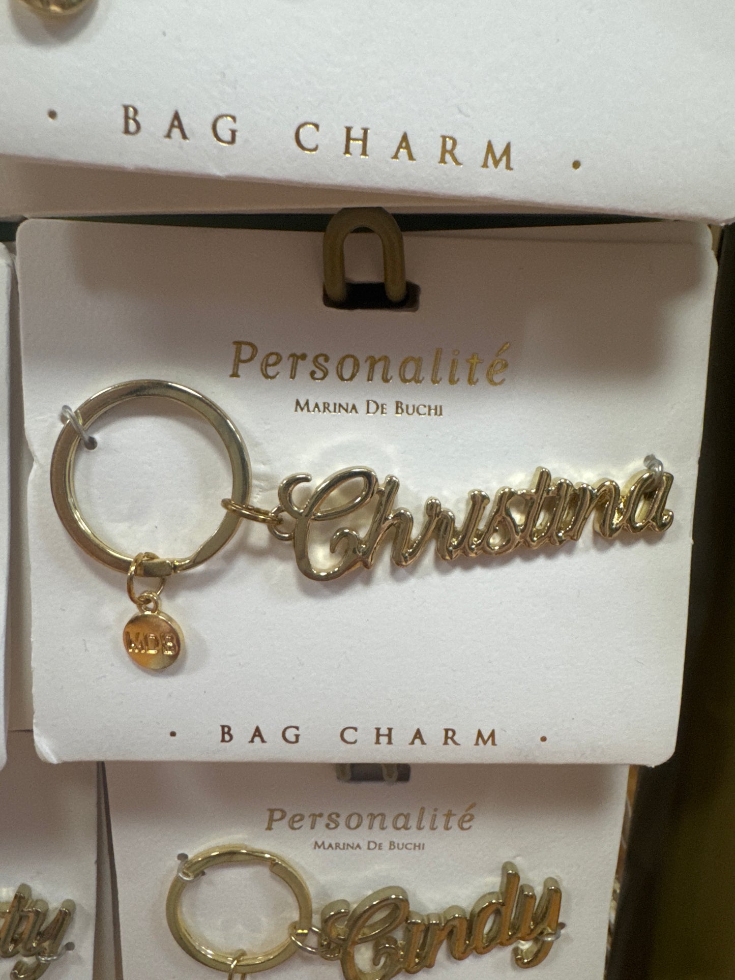 BAG CHARM KEYCHAIN - CHRISTINA