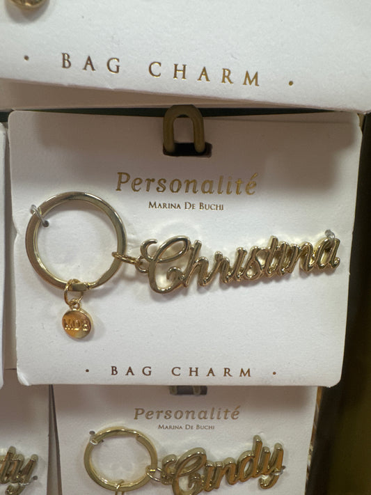 BAG CHARM KEYCHAIN - CHRISTINA