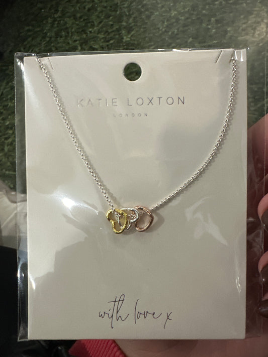 THREE HEART NECKLACE SILVER