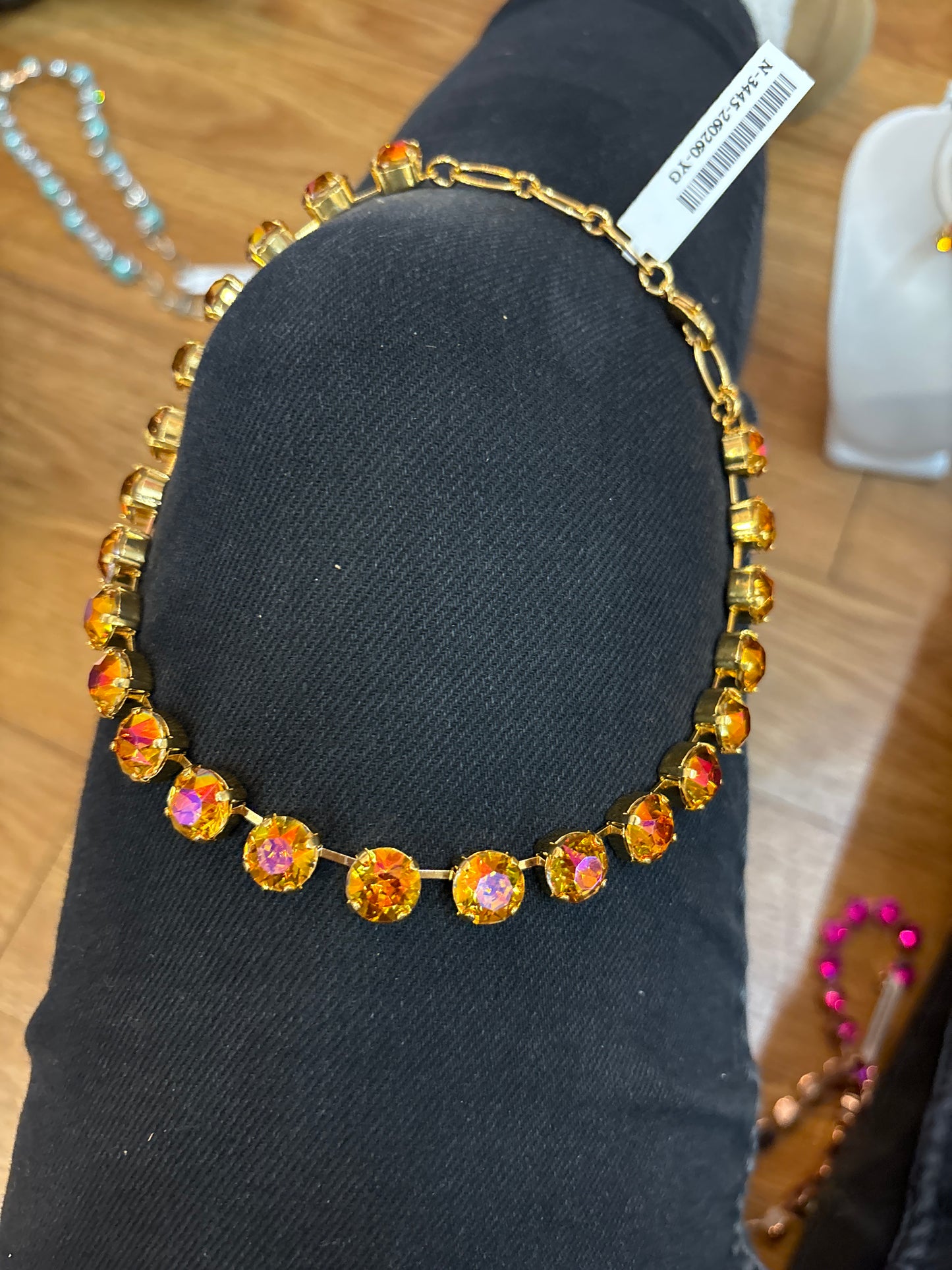 YG ORANGE IRIDESCENT NECKLACE