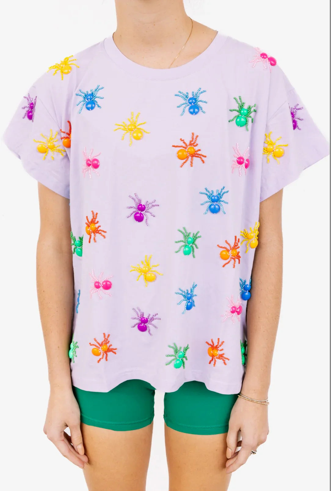 LAVENDER MULTI SPIDER TEE