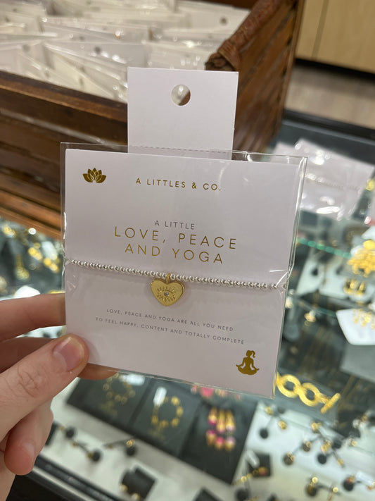A LITTLE BRACELET - LOVE PEACE & YOGA