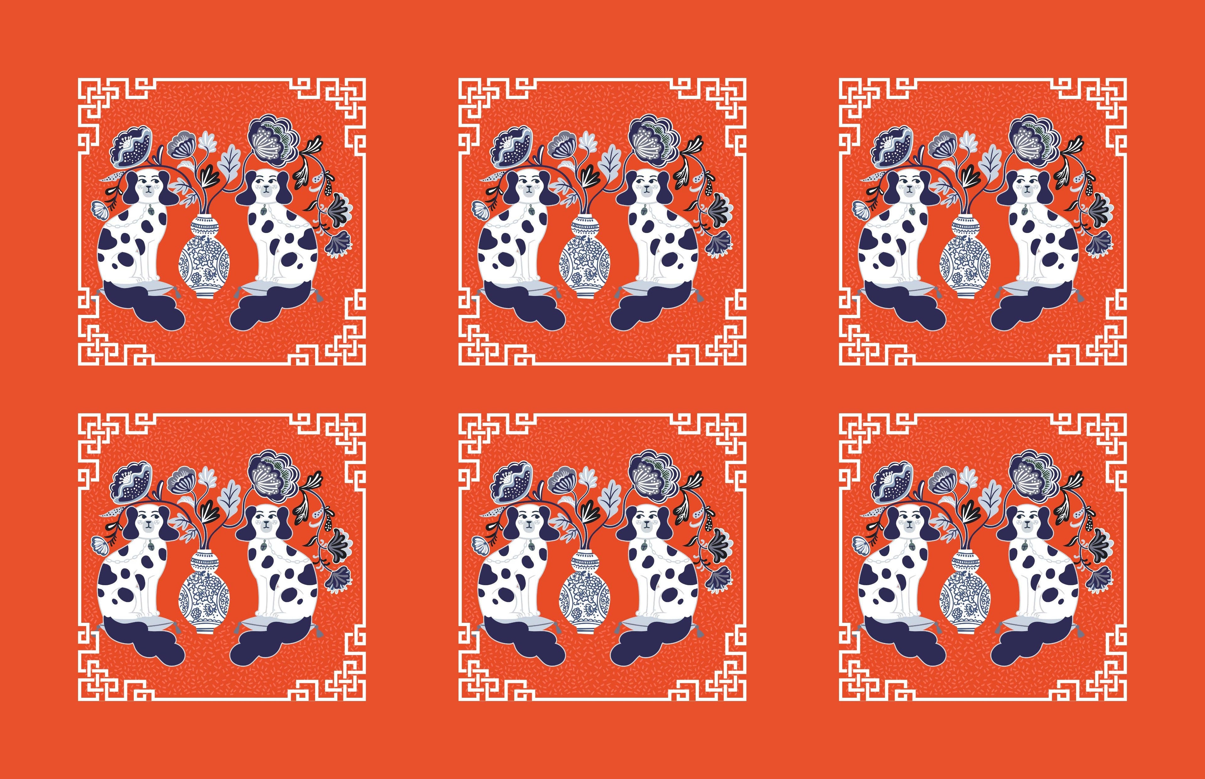 CHINOISERIE insert set of 10