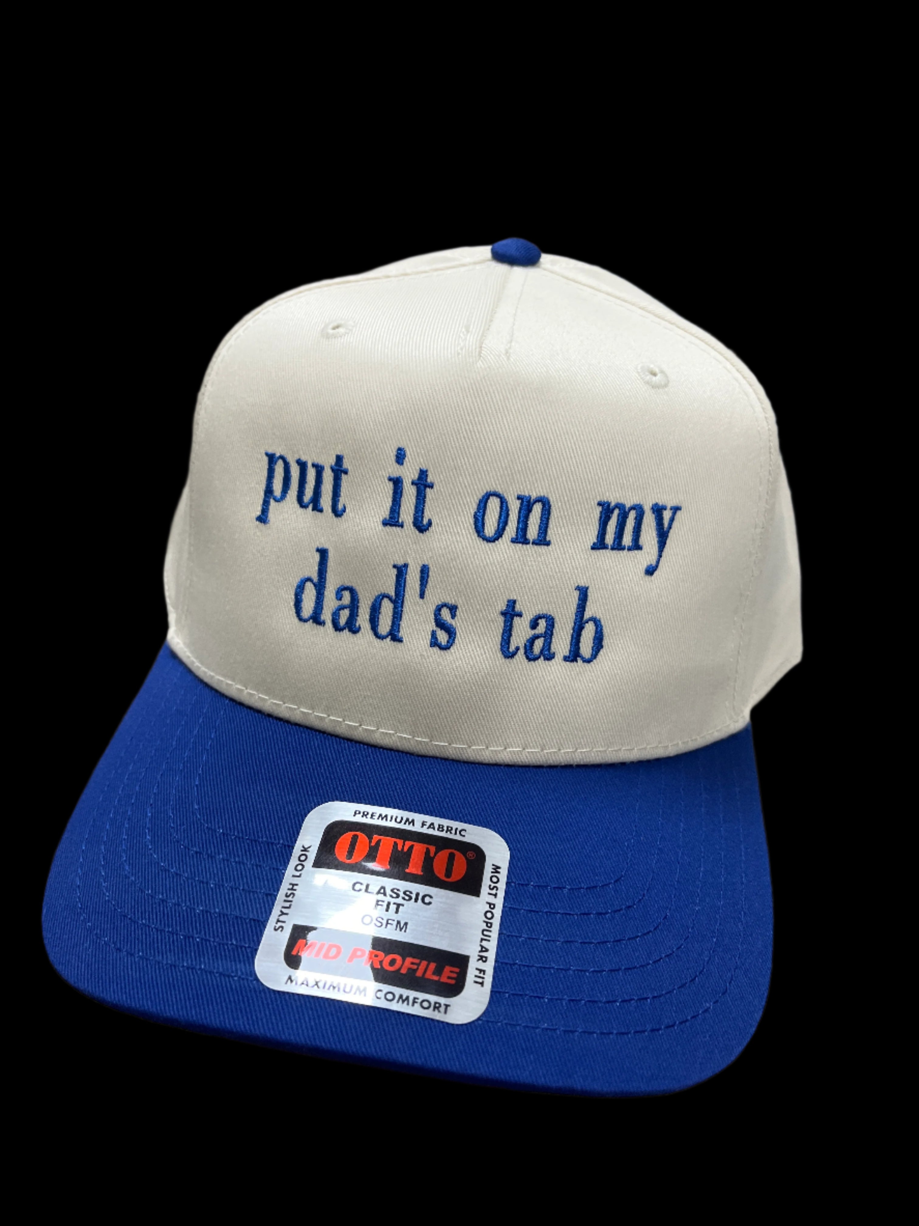 IVORY/BLUE HAT - PUT IT ON MY DAD'S TAB