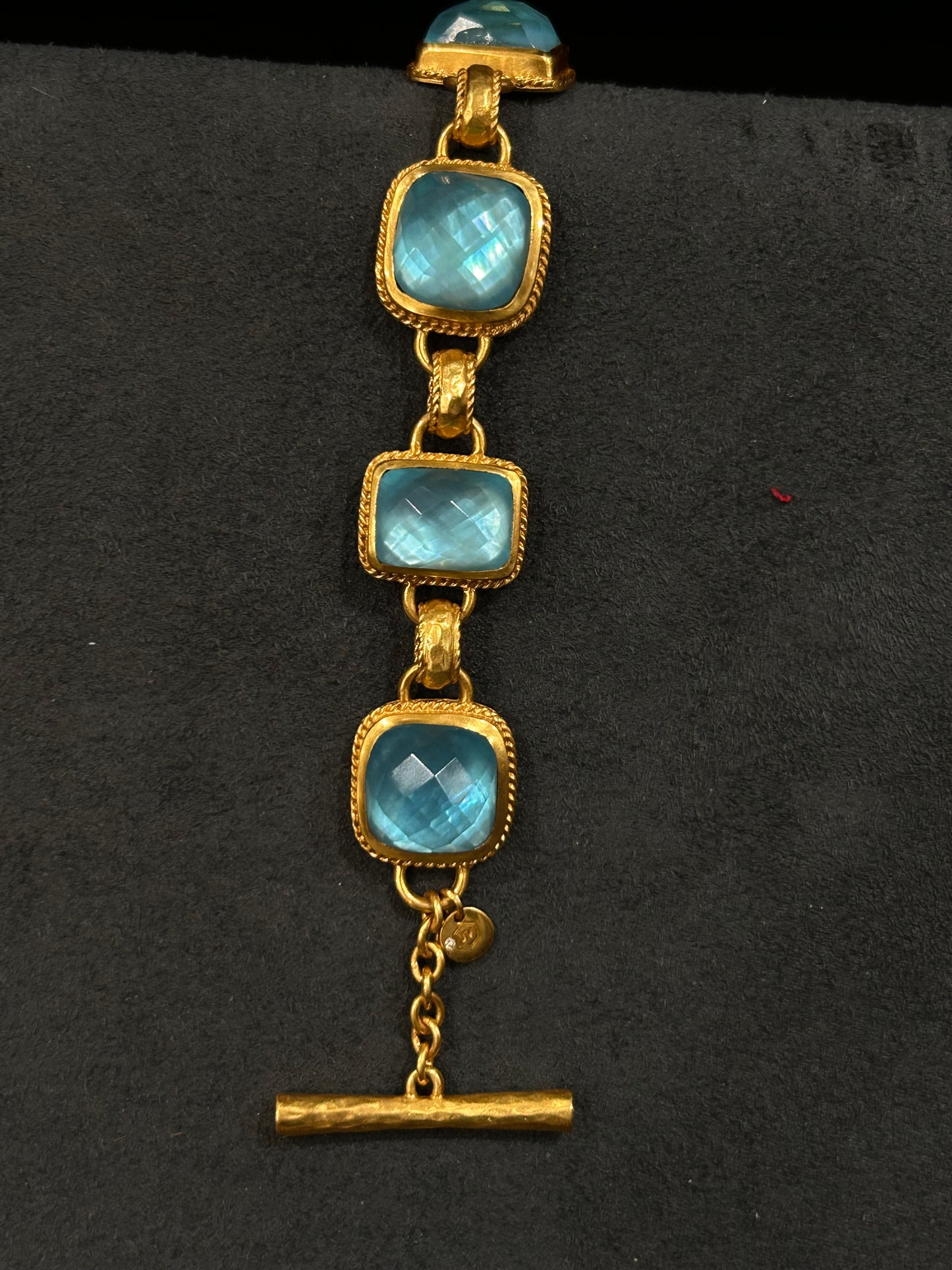 SAVOY DEMI BRACELET GOLD IRIDESCENT BAHAMIAN BLUE