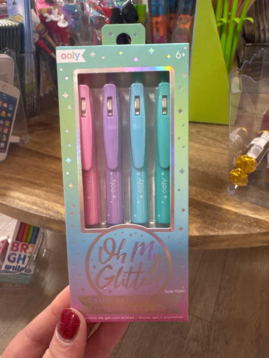 OH MY GLITTER RETRACTABLE GEL PENS 4PK - Pharm Favorites by Economy Pharmacy
