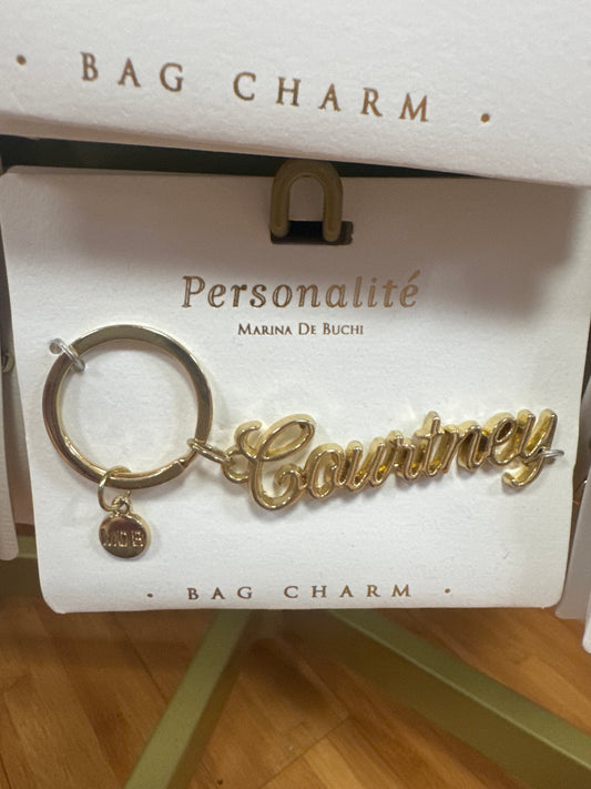 BAG CHARM KEYCHAIN - COURTNEY