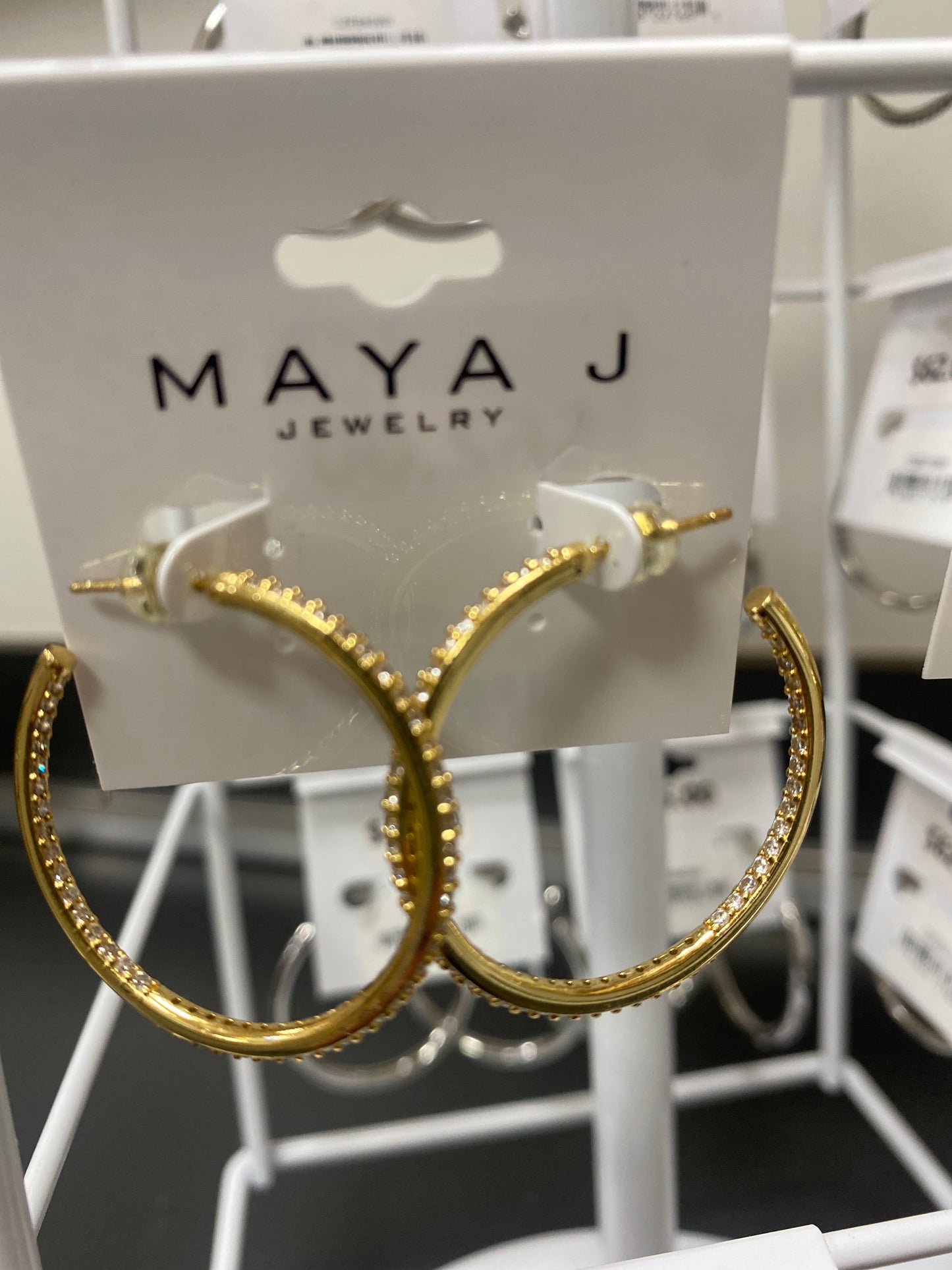 GOLD HOOPS - CLEAR