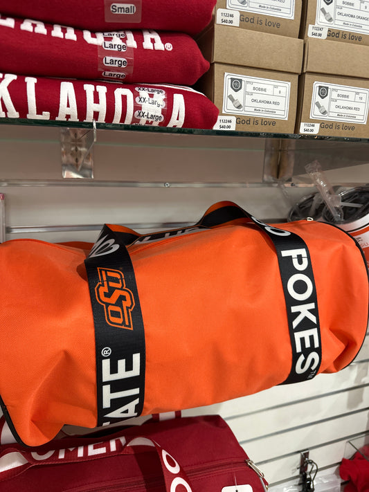 OKLAHOMA STATE ROUND DUFFLE BAG