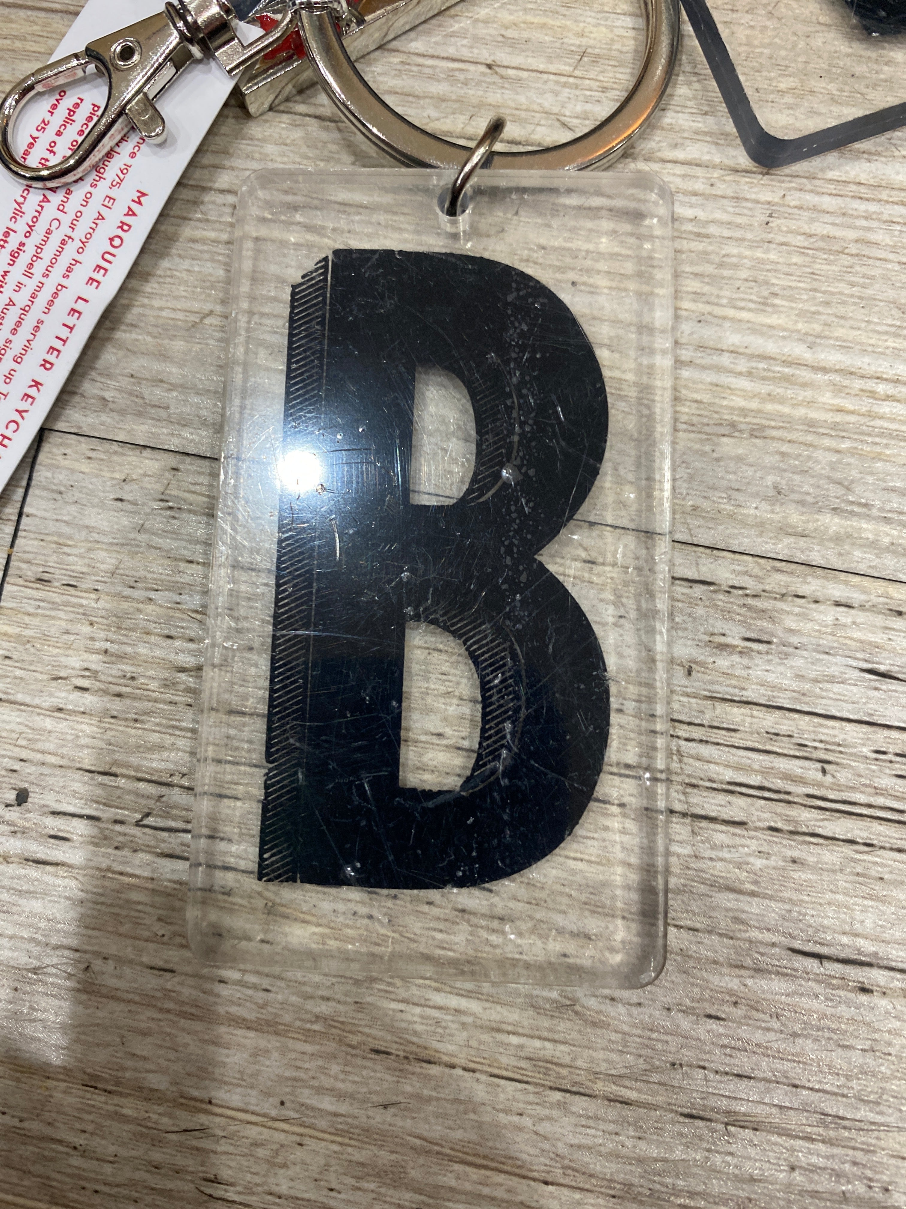 MARQUEE LETTER KEYCHAIN - B