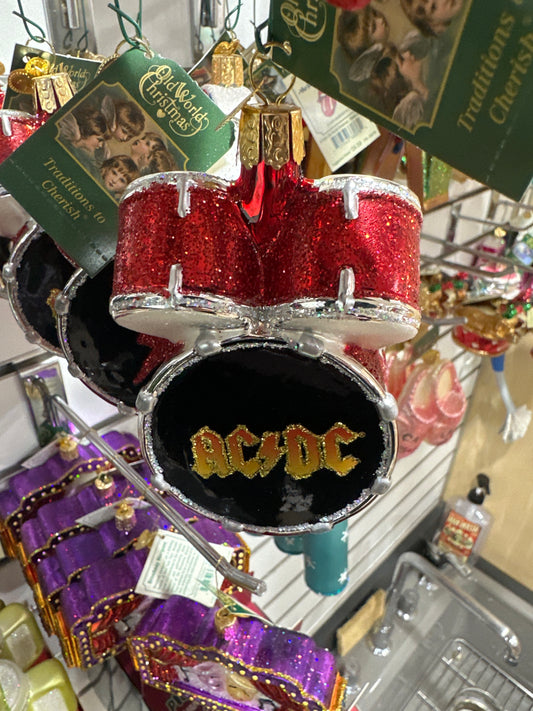 CHRISTMAS ORNAMENT - AC/DC DRUM SET