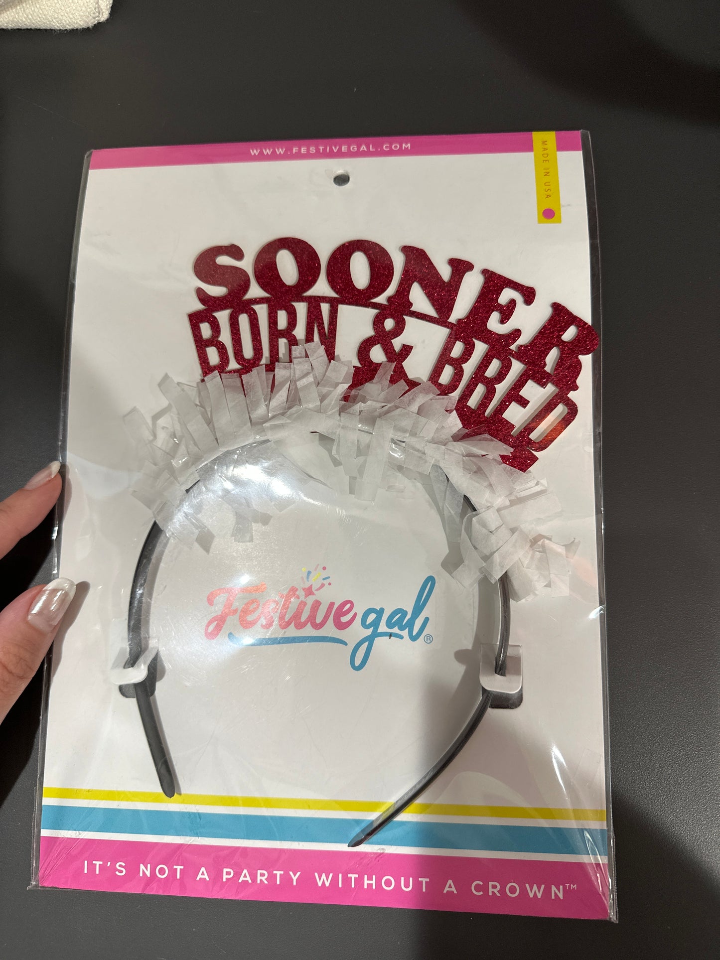 SOONER BORN & BRED PARTY CROWN