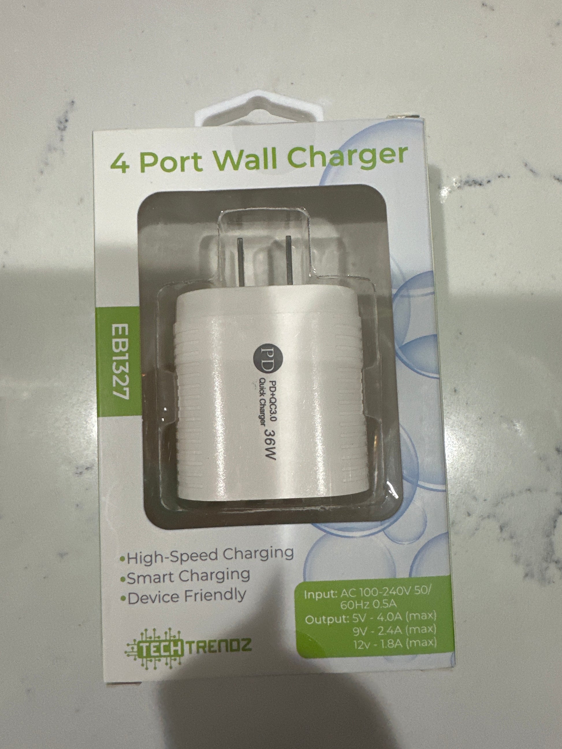 4 PORT WALL CHARGER - WHITE - Pharm Favorites by Economy Pharmacy