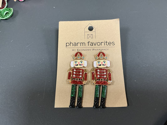 Enamel Nutcracker Earrings