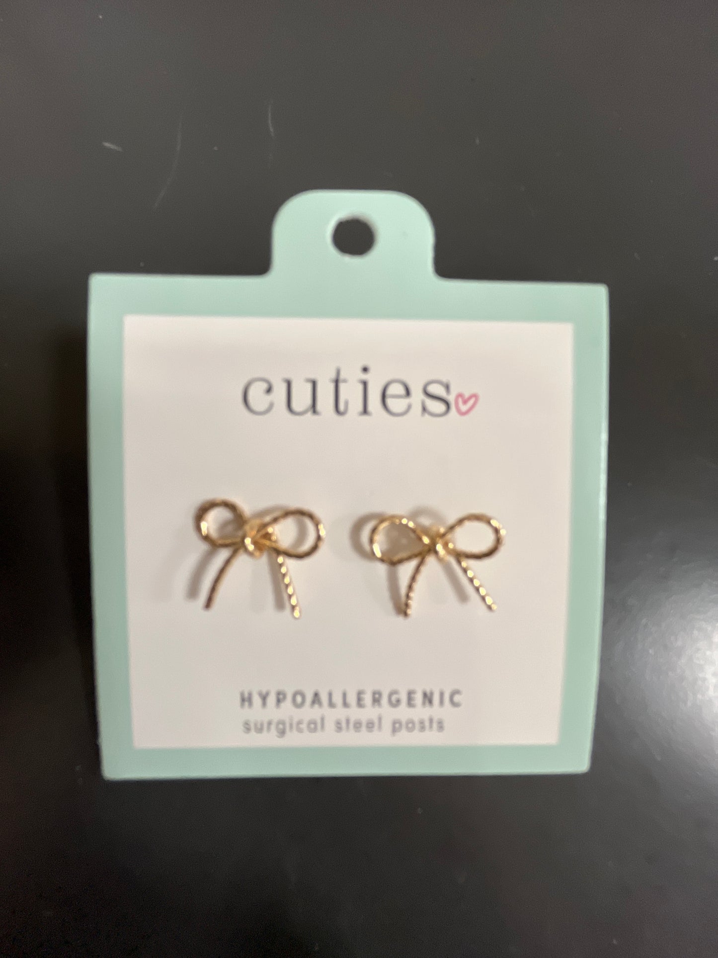 GOLD ROPE BOWS EARRINGS
