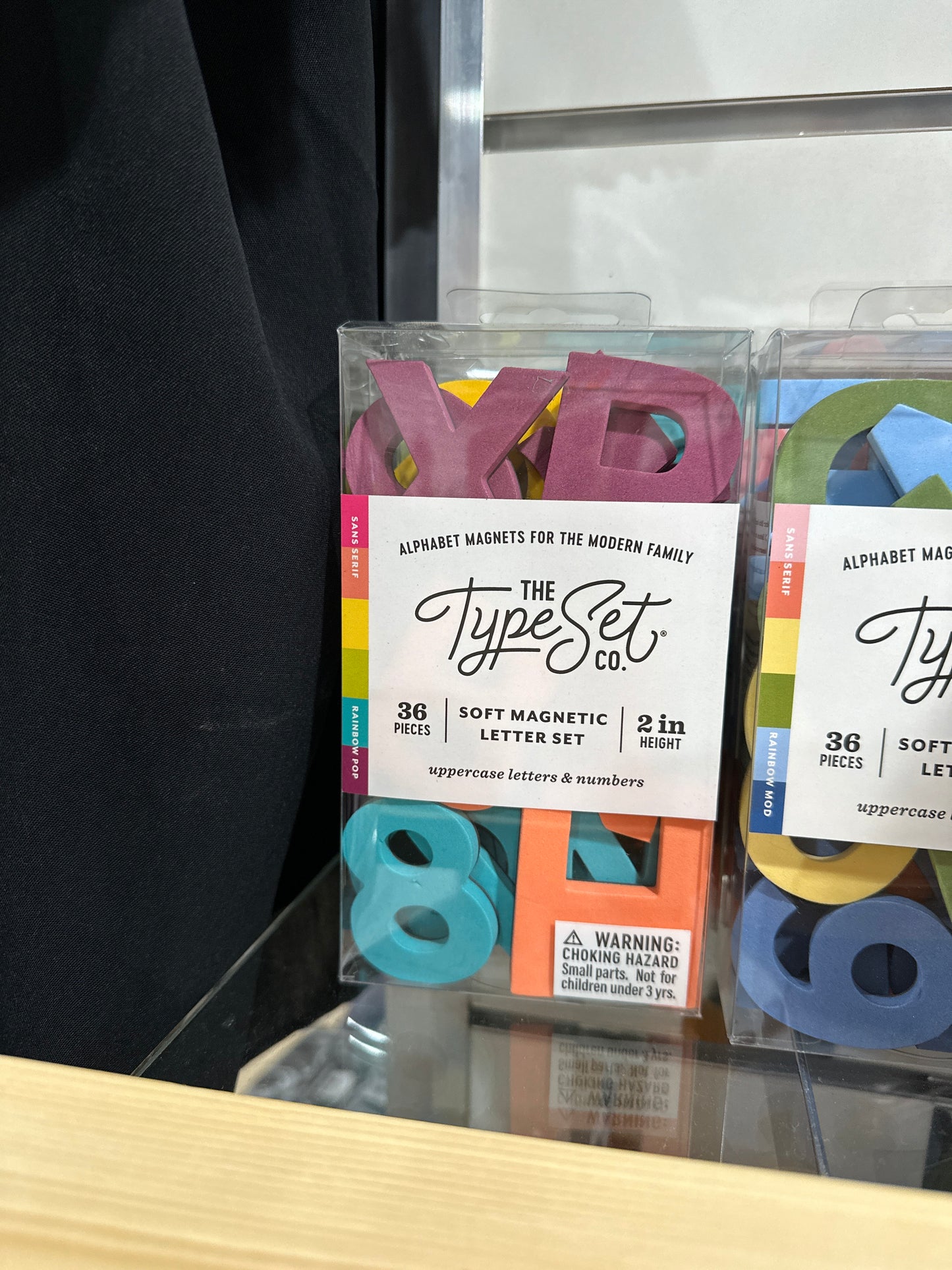 LARGE SOFT MAGNETIC LETTERS - RAINBOW POP