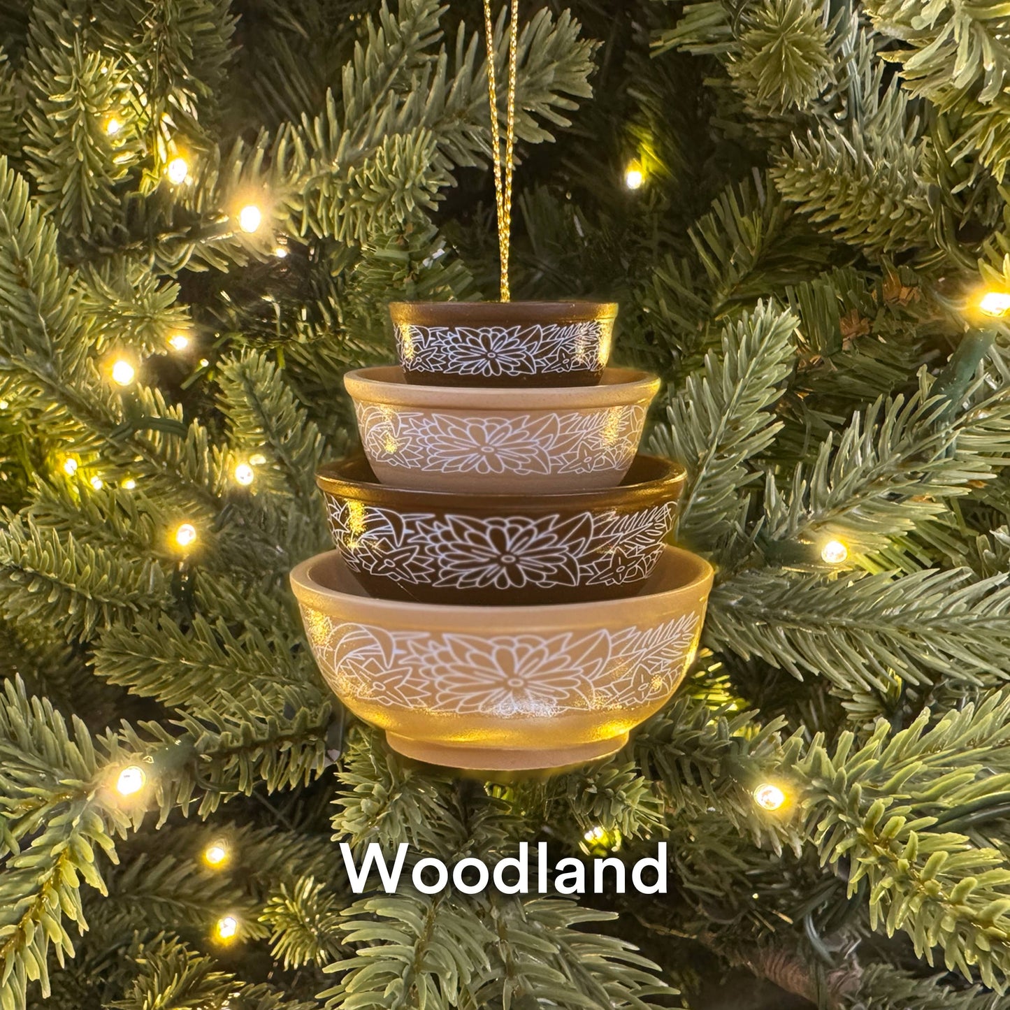 MINI PYREX-INSPIRED BOWL ORNAMENT - RETRO CHRISTMAS DECOR