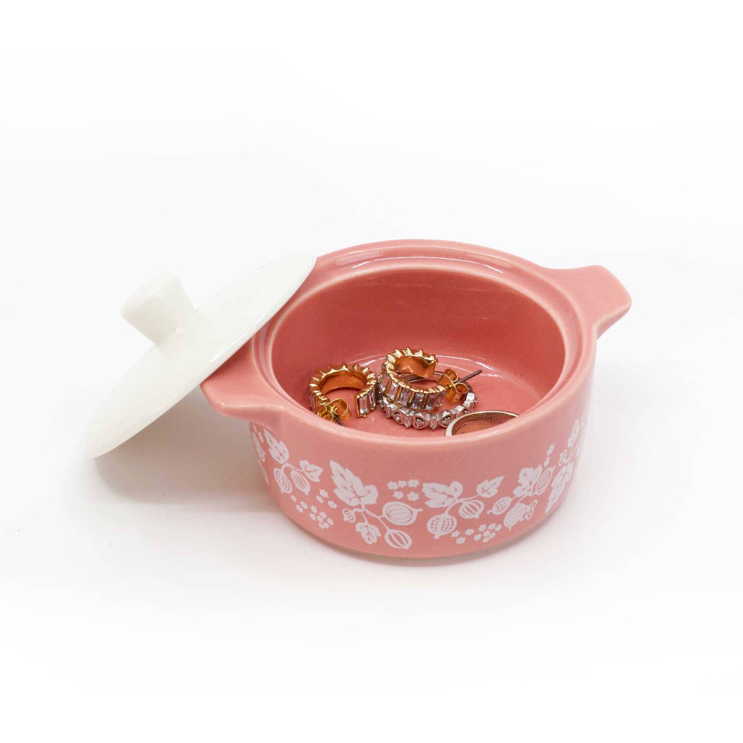 PYREX-INSPIRED GOOSEBERRY CASSEROLE CERAMIC TRINKET BOX