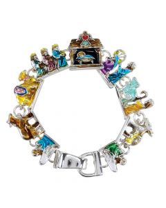 BEAUTIFUL NATIVITY STORY BRACELET - SILVER