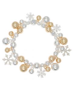 SILVER AND GOLD SNOWFLAKE BRACELET