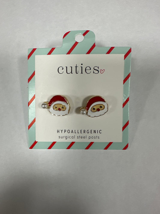 JOLLY SANTA WITH PEARL EARRINGS