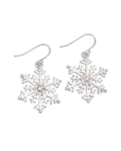SILVER SNOWFLAKE EARRINGS