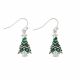 TRIMMED CHRISTMAS TREE EARRINGS