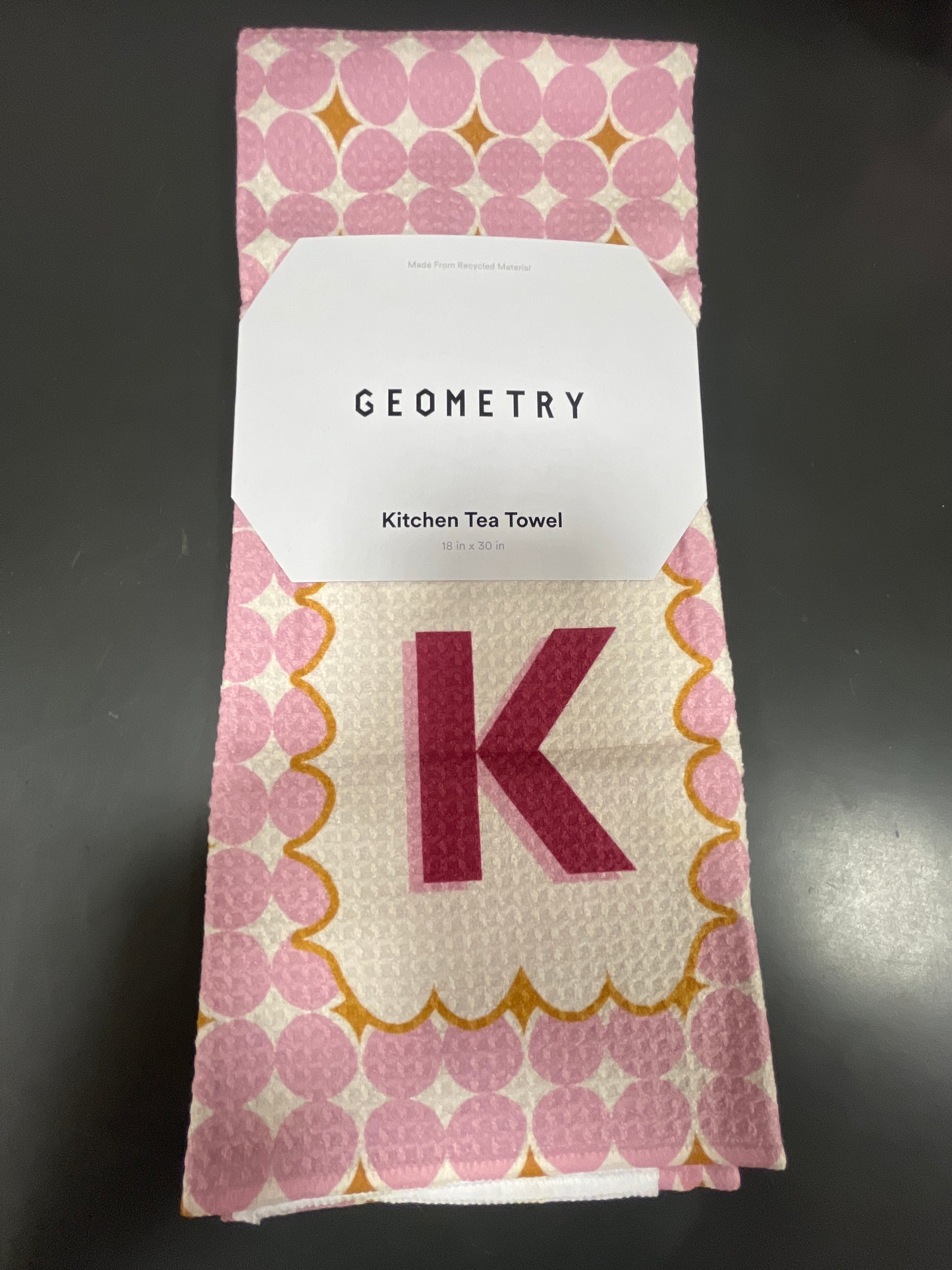 GEOMETRY KITCHEN TEA TOWEL - MONOGRAM