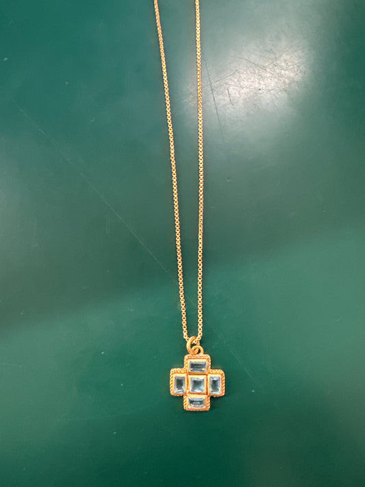 SAVOY DELICATE NKLC GOLD BAHAMIAN BLUE