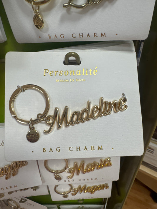 BAG CHARM KEYCHAIN - MADELINE